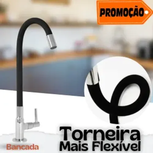 Torneira Gourmet Color Luxo Bancada Mesa Flexível - CS303