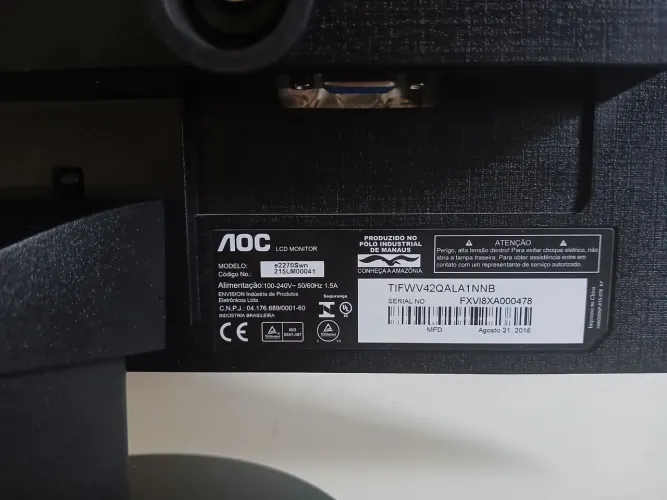 monitor AOC  22 polegada