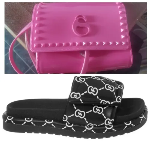 Vende a sandália com bolsa s sandália além de linda combina com tudo ea bolsa vai juntos