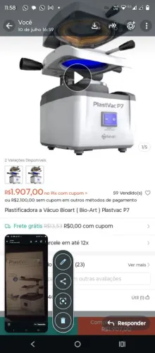 Plastificadora a vácuo na caixa, em ótimo preço