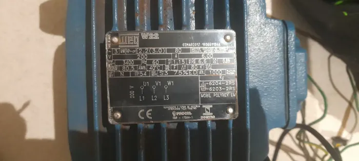 Vendo motor elétrico trifásico weg22 3cv 3400rpm 