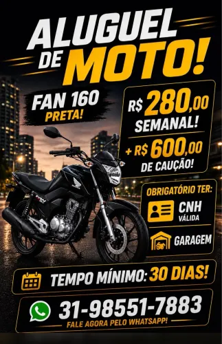 Fan 160 2025 PARA LOCAÇÃO IMEDIATA