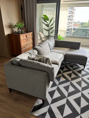Conjunto sofá e tapete