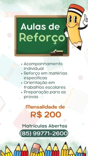 Sou professora de Reforço