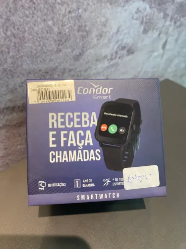 Relógio Smartwatch Condor Preto Digital Original Inteligente Dourado