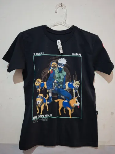 Camisa infantil preta kanashi natake, tamanho 10