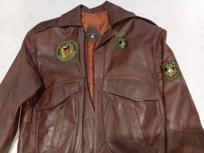 Jaqueta de Couro Legitimo Militar Piloto 27- *