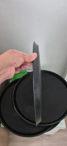 5 Bandeja Servir Garçom Antiderrapante 40cm Bar Restaurante cor Preto
