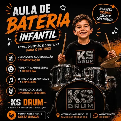 Aula bateria criança
