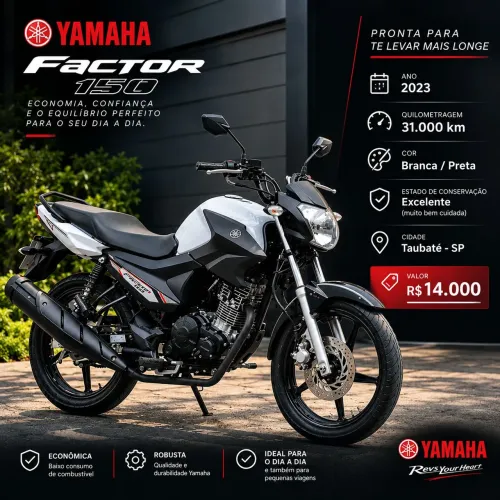 Yamaha Factor 150 Flex 2023 Branca Único Dono