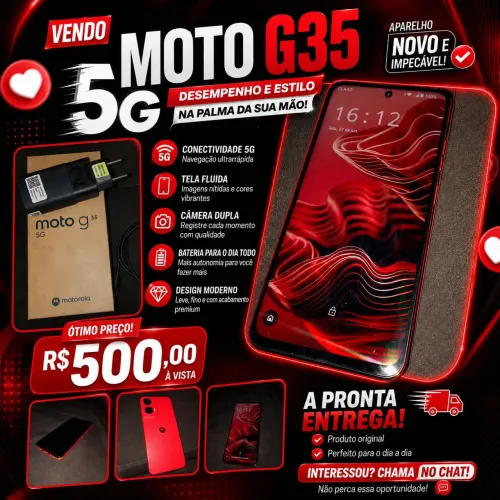 Vendo Motorola g35 256 GB bem conservado