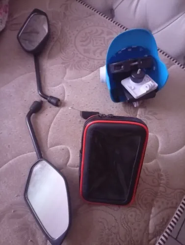 Bag, suporte de celular para moto ou bicicleta, capacetes, e retrovisor de moto
