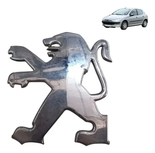 Emblema Simbolo Letreiro Tampa Traseira Leao 206 2001 2009 - Cromado