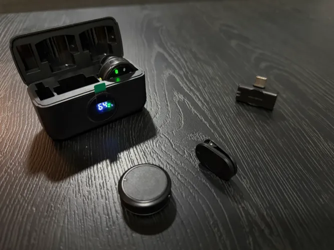 Kit Microfone de Lapela Sem Fio H?Maston (Tipo-C / iPhone Lightning)