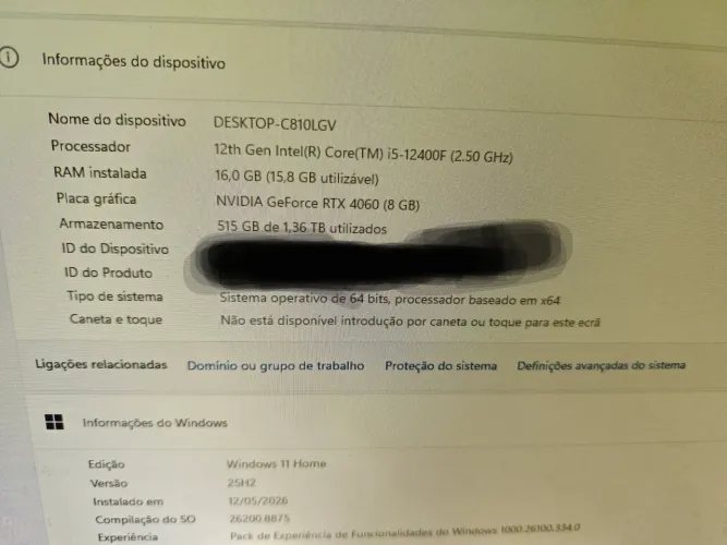 PC DESKTOP RTX 4060
