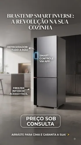 (LACRADA) Geladeira Brastemp Inverse 500L Inox Bivolt