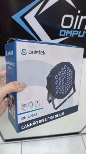 Strobo Canhão 36 LEDS Onistek ON-LP36 Iluminação RGB 27W DMX Refletor Jogo de luz Musica