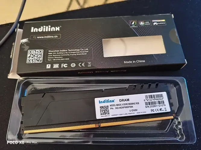 Memória RAM DDR5 1X8GB 5600Mhz