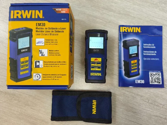 Trena Laser Digital IRWIN EM30 - 30 Metros - Profissional | Na Caixa, Excelente estado