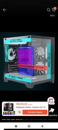 Gabinete Aquarium Preto CV100