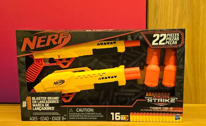 NERF ALPHA STRIKE TIGER LACRADO 2 LANÇADORES