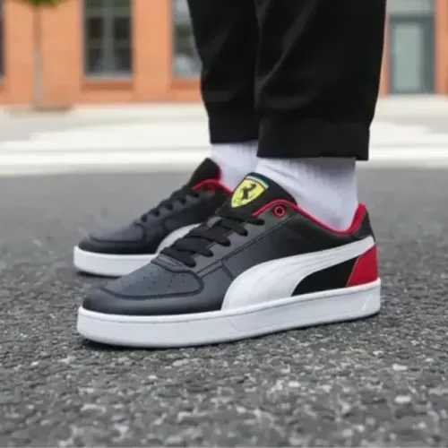 Tênis Puma Ferrari Caven 2.0 Preto E Branco
