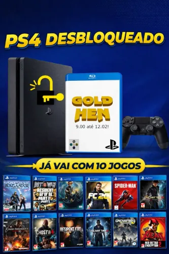 PlayStation 4 desbloqueado 1tb + controle