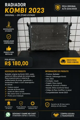 Radiador Kombi 2023 - Original
