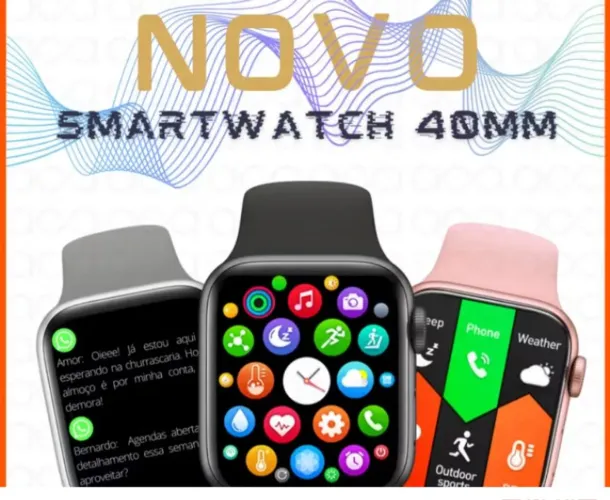 Smartwatch Mini 40mm Relógio Feminino Masculino original com GPS WearFit