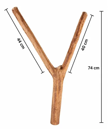 Tronco Natural para Terrário 74cm - Bifurcado em Y - Répteis
