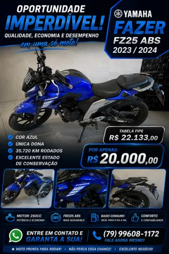 Vendo Fazer 250cc Ano 2023/2024
