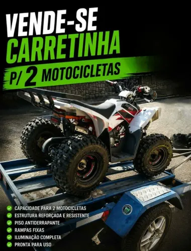 Carretinha para transportar motos