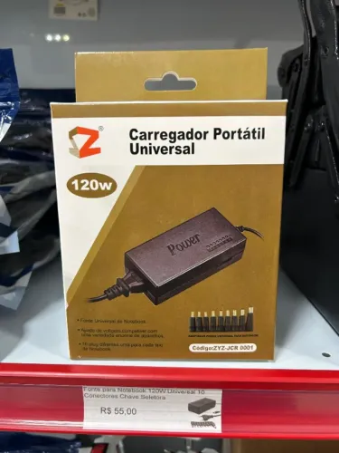 fonte Universal para Notebook com 10 ponteiras