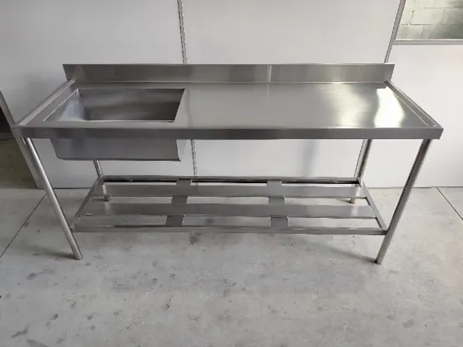 Pia inox 1 bojo 0,90×0,60×0,90 prateleira (50×40)