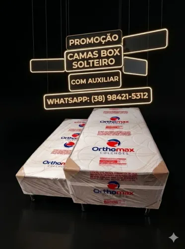 Camas Novas Box Solteiro com Auxiliar com espuma conjugadas. 