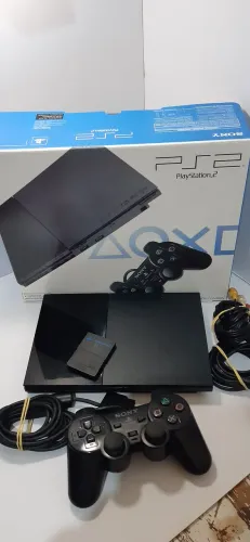 Ps2 completo controle e memory card e cabos originais 