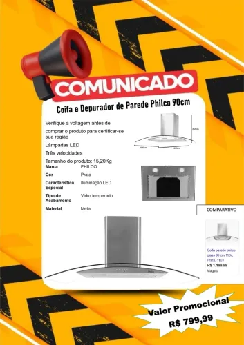 Coifa e depurador