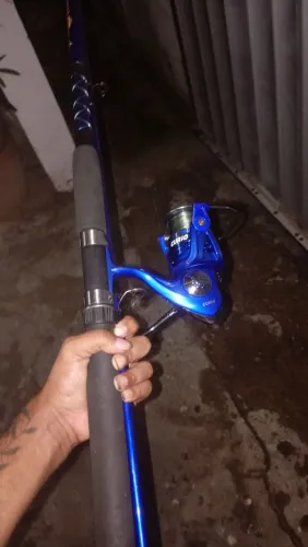 Vara de pesca e molinete 