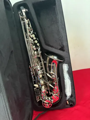 Sax Prateado Mib Novo