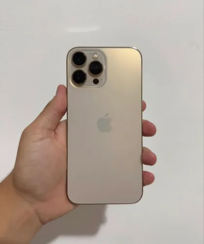 iPhone 13 Pro Max dourado 128 GB Garantia 6 meses 