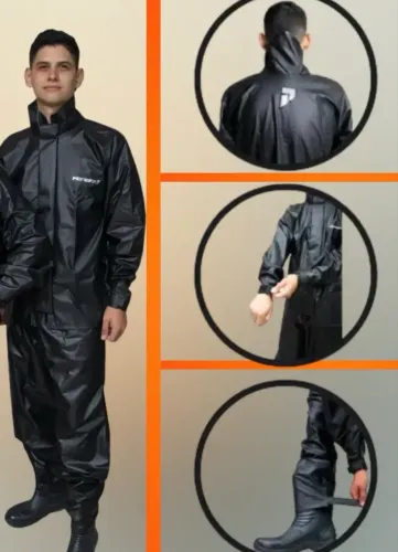 Capa de Chuva para Motociclista/ Motoqueiro com Gola - Conforto, Resistência e Proteção
