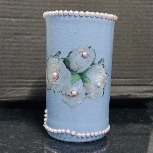POTE DE VIDRO DECORADO 