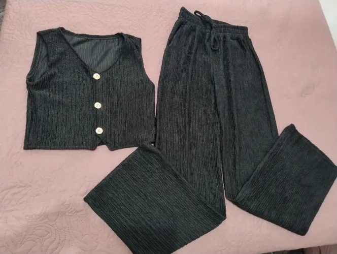 Conjunto feminino de poliéster