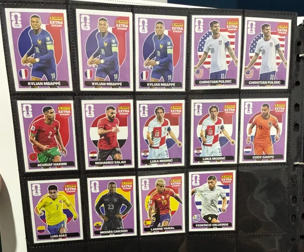 Kit 14 Legends Extra Sticker Bordo Copa 2026 Mbappe Yamal Pulisic Hakimi Salah