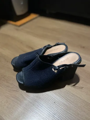 Tamanco Plataforma azul Marinho 