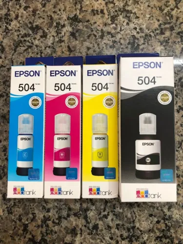 REFIL DE TINTA EPSON 504 ORIGINAIS PARA ECOTANK