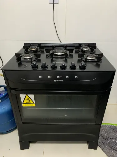 Vendo fogão Mueller 5 bocas com mesa de vidro
