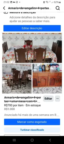 Armario de angelim 6 portas