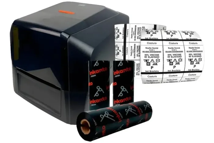 Kit Impressora Zetex Z50x Pra Etiquetas De Composição Têxtil