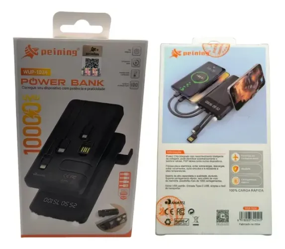 Carregador Power Bank Peining 10000mah Visor Digital